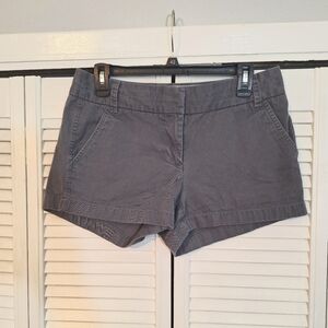 J. Crew cotton gray Chino shorts sz 6 *K